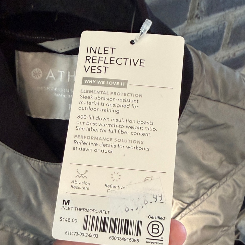 Athleta Gray Quilted Vest - Picture 2 of 3